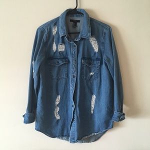 Forever 21 denim button up